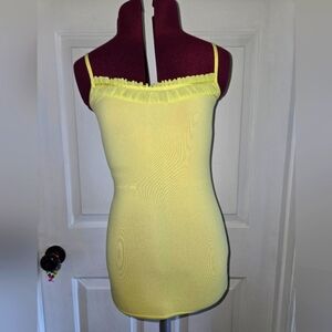 The Limited Small Yellow Cami Top With Ruffle Accents